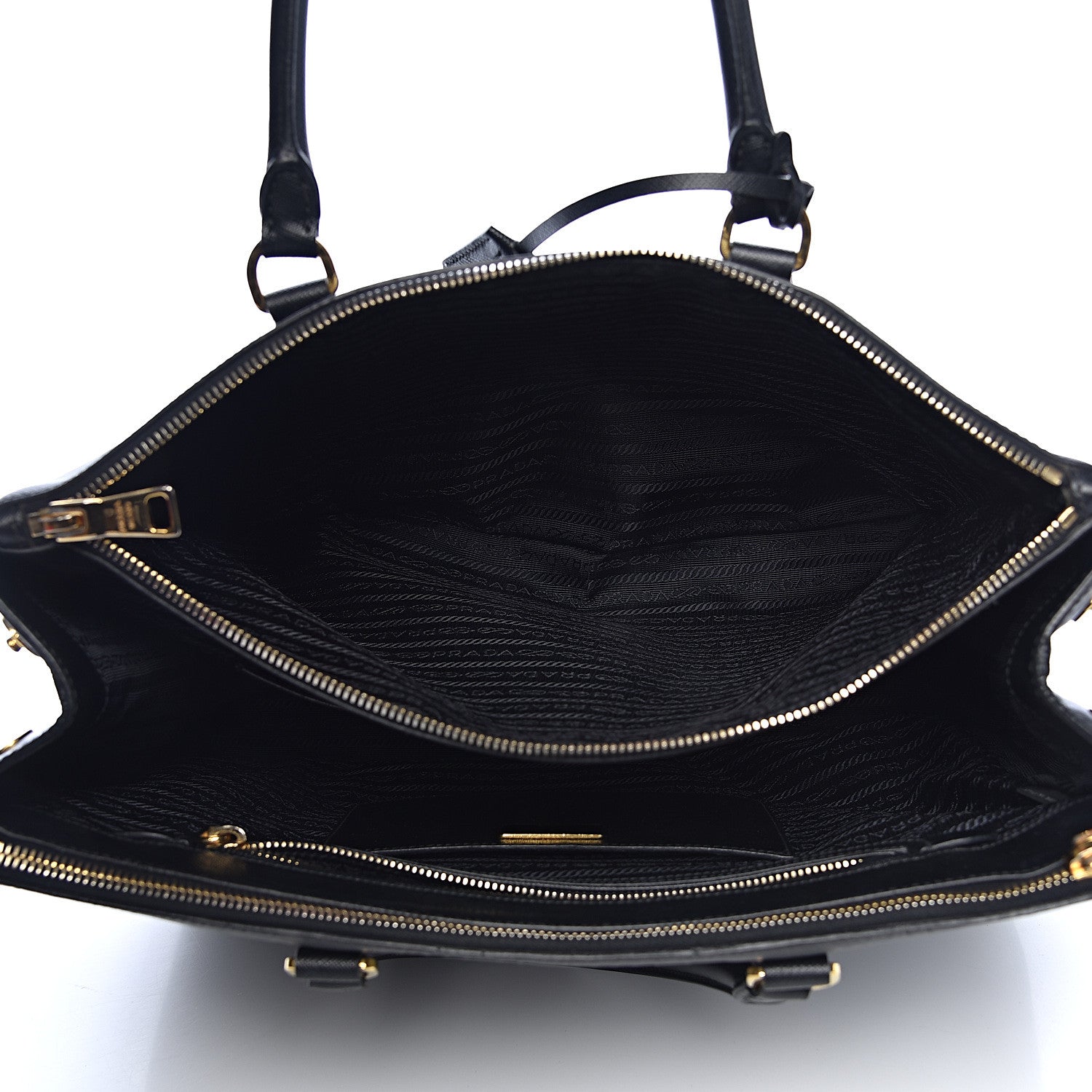 Prada Saffiano Large Galleria Double Zip Tote Black 7 of 20