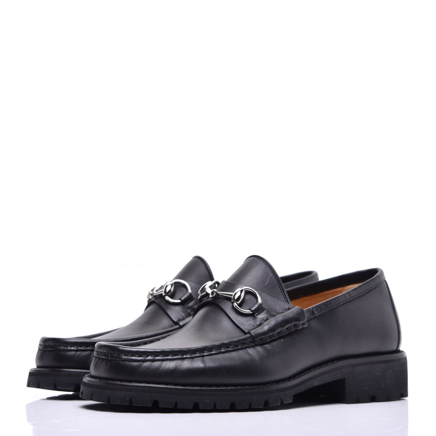 Laredo Calfskin Mens Horsebit Loafers 7.5 Black