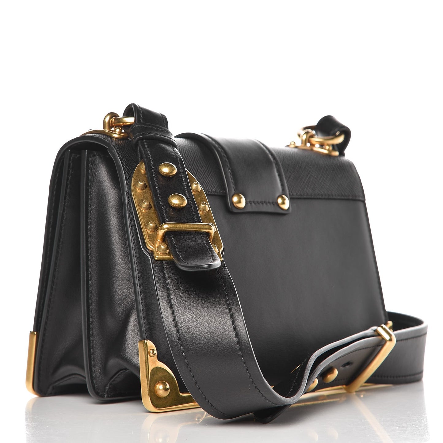 City Calf Saffiano Cahier Bag Nero Black