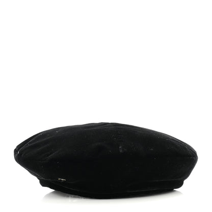 Chanel Velvet Beret Hat S Black 4 of 9