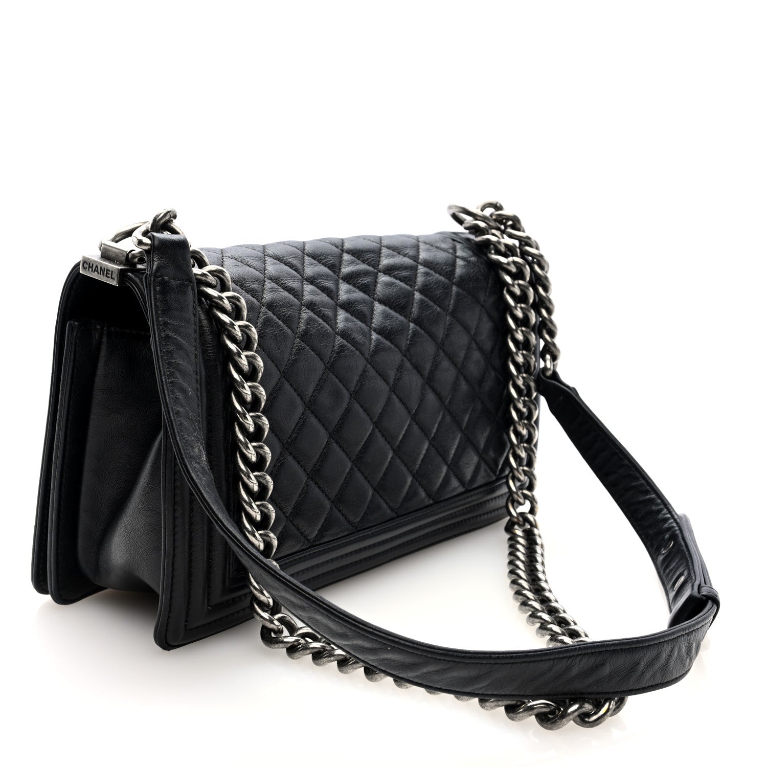 Chanel Calfskin Quilted Medium Boy Flap Black 3 of 10