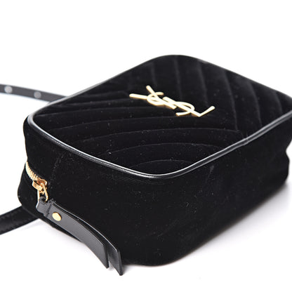 Saint Laurent Velour Matelasse Monogram Lou Belt Bag Black 8 of 9
