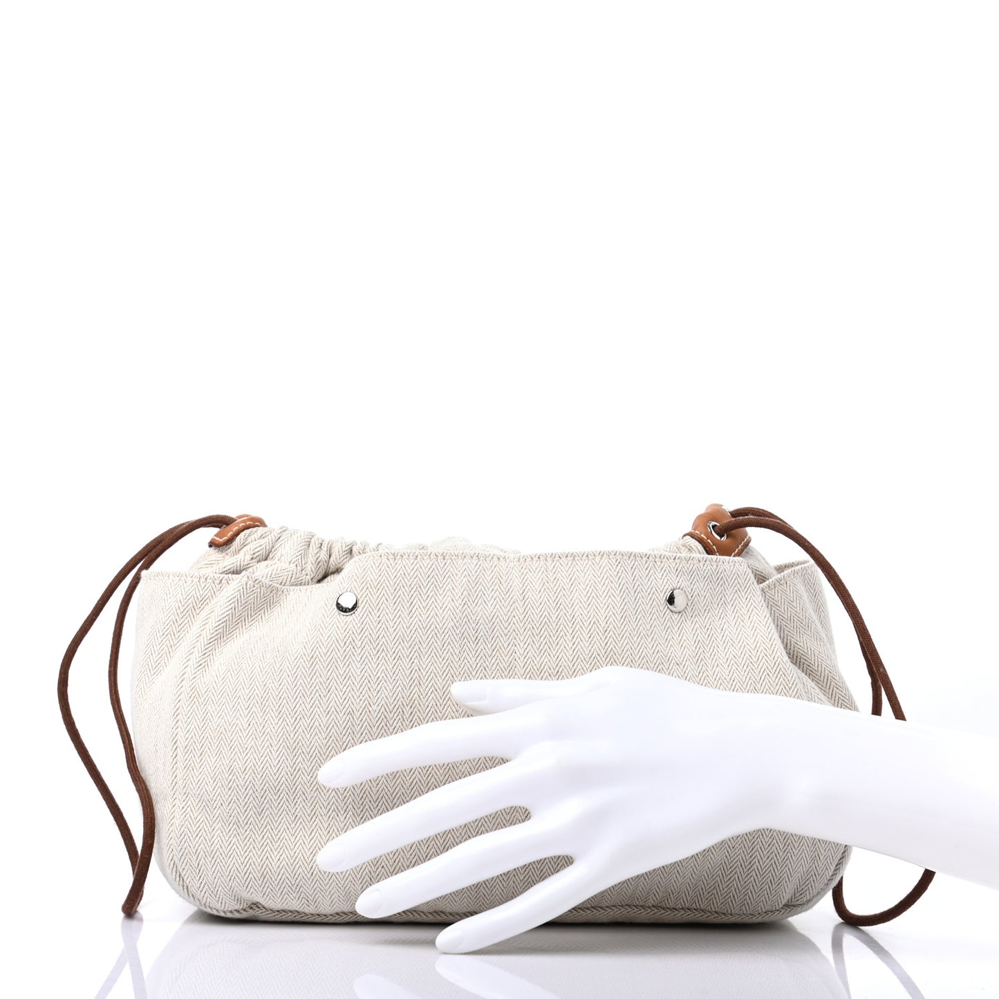 Canvas Barenia Fourbi 25 MM Pouch Naturel Fauve