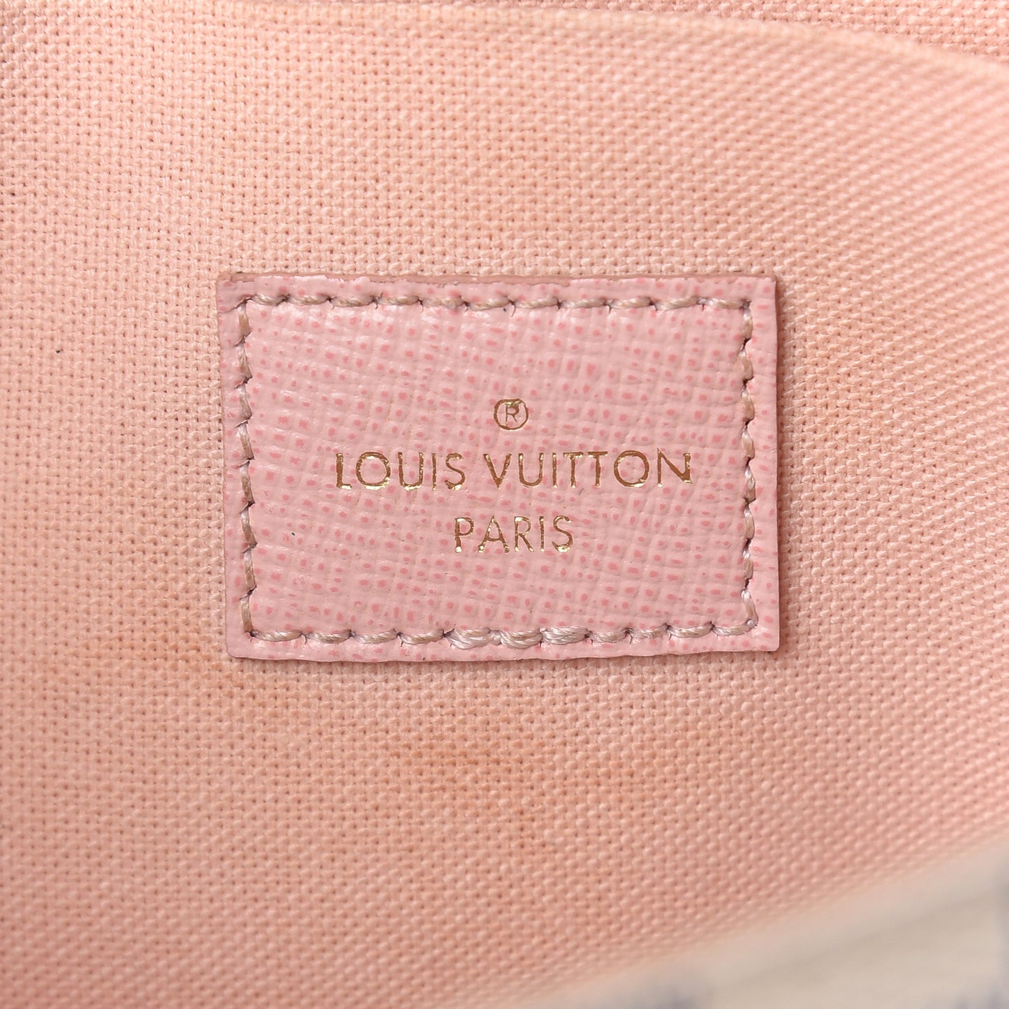 Damier Azur Pochette Felicie Chain Wallet Rose Ballerine