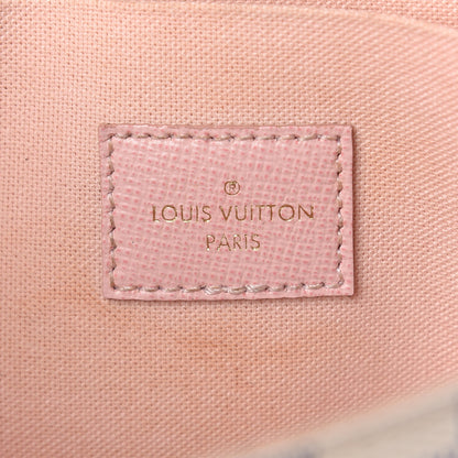 Louis Vuitton Damier Azur Pochette Felicie Chain Wallet Rose Ballerine 6 of 11