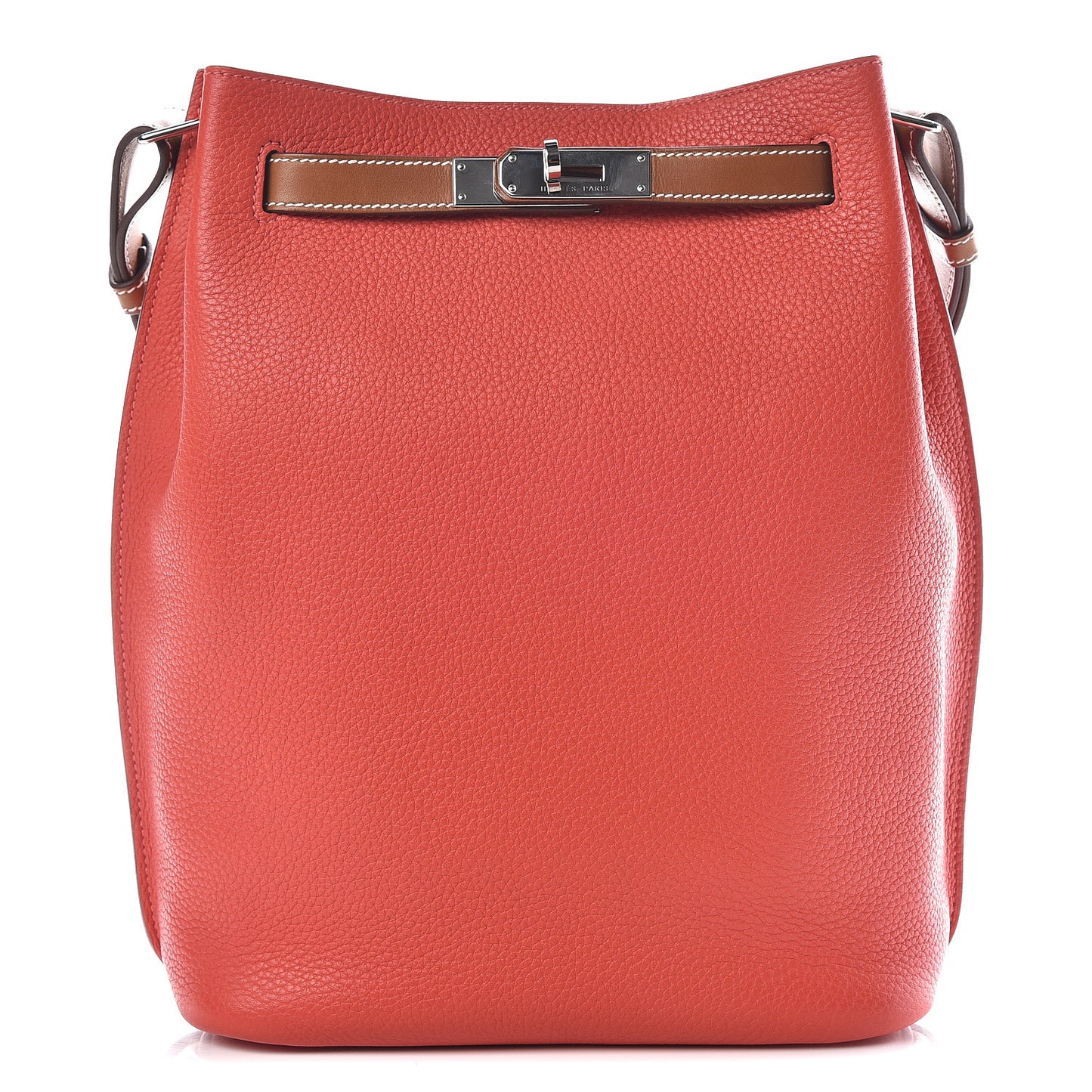 Taurillon Clemence Barenia So Kelly 22 Rouge Pivoine Fauve