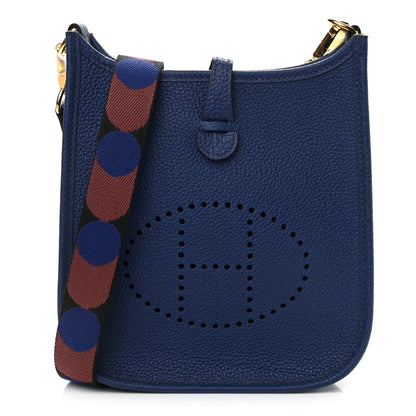 Hermes Taurillon Clemence Flipperball Sangle Evelyne TPM Bleu Saphir Black Bleu Saphir 1 of 11