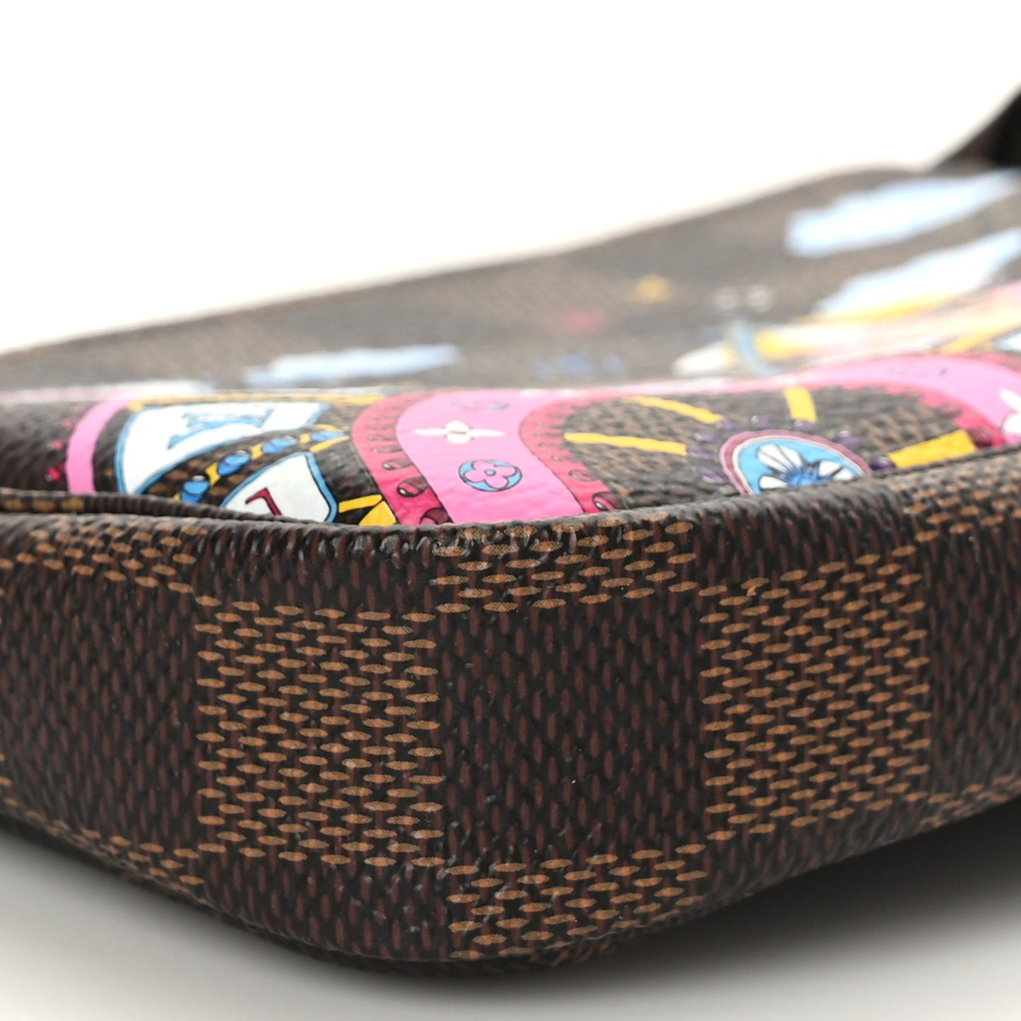 Damier Ebene 2020 Christmas Animation Big Wheel Mini Pochette Accessories Rose Ballerine