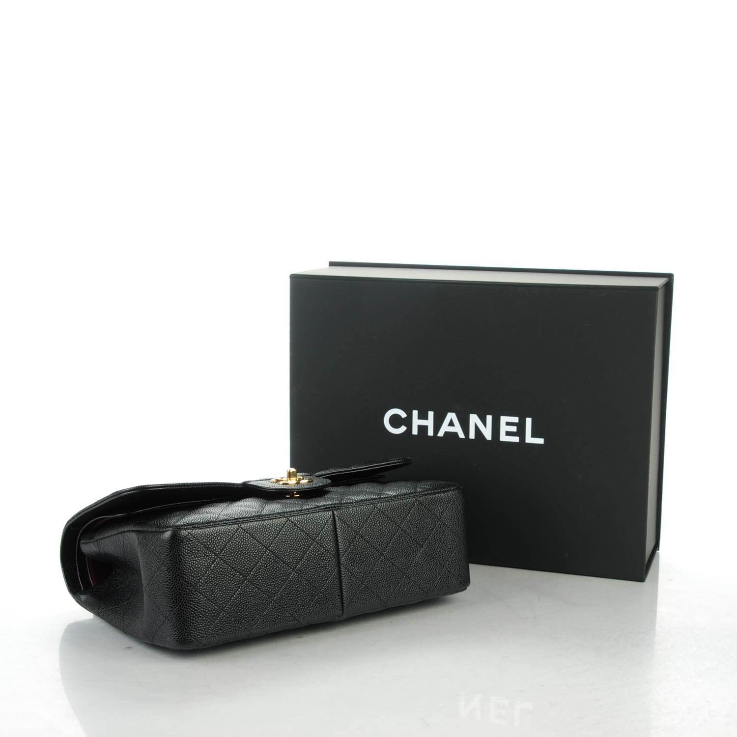 Chanel Caviar Quilted Jumbo Double Flap Black 4 of 8
