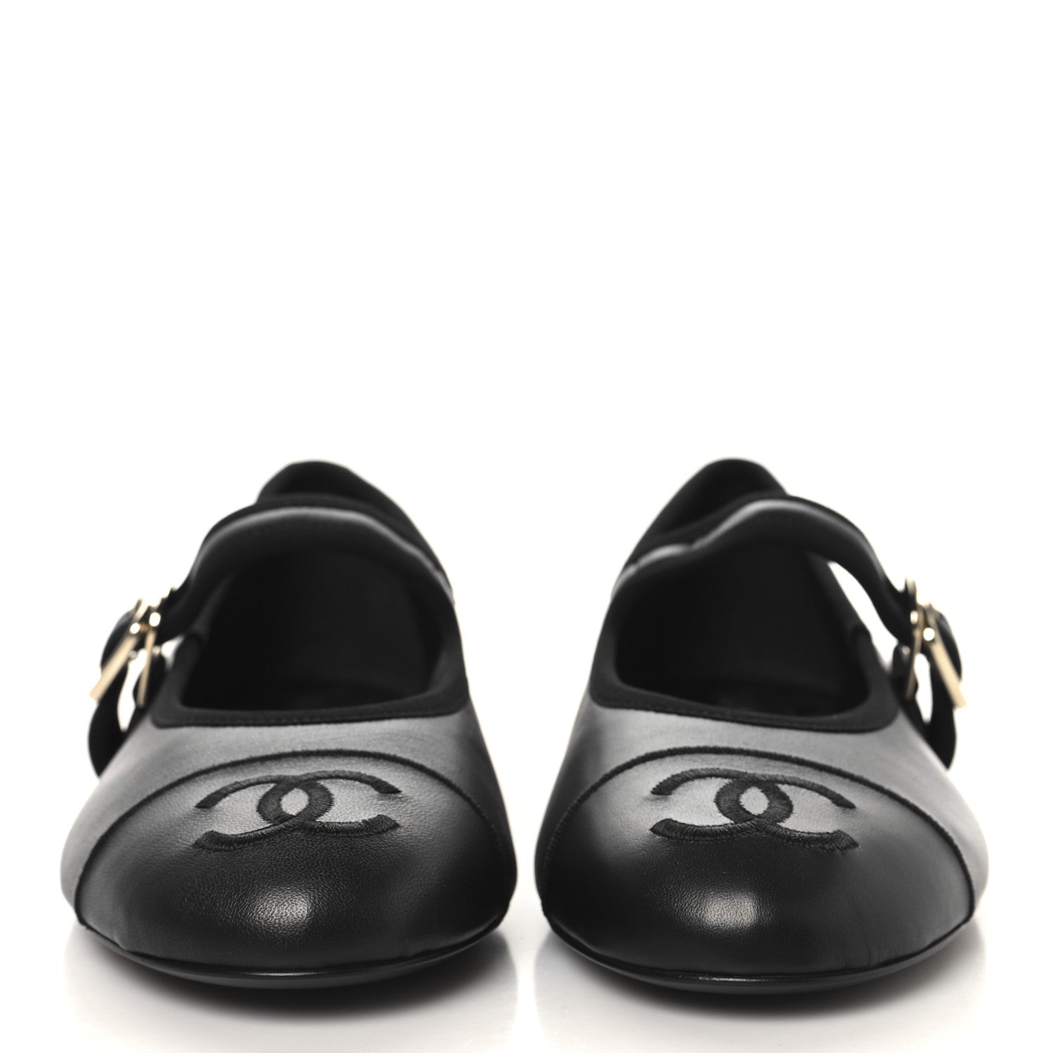 Chanel Lambskin Mary Jane Flats 38 Black 3 of 10
