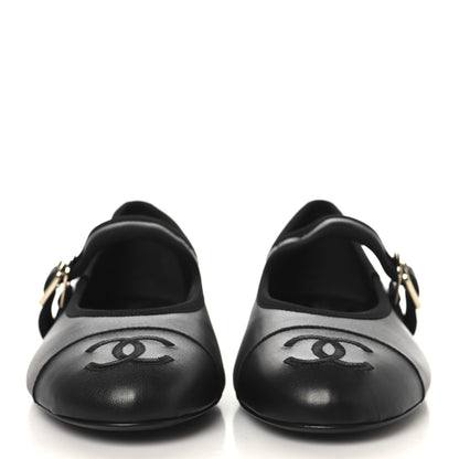 Chanel Lambskin Mary Jane Flats 38 Black 3 of 10