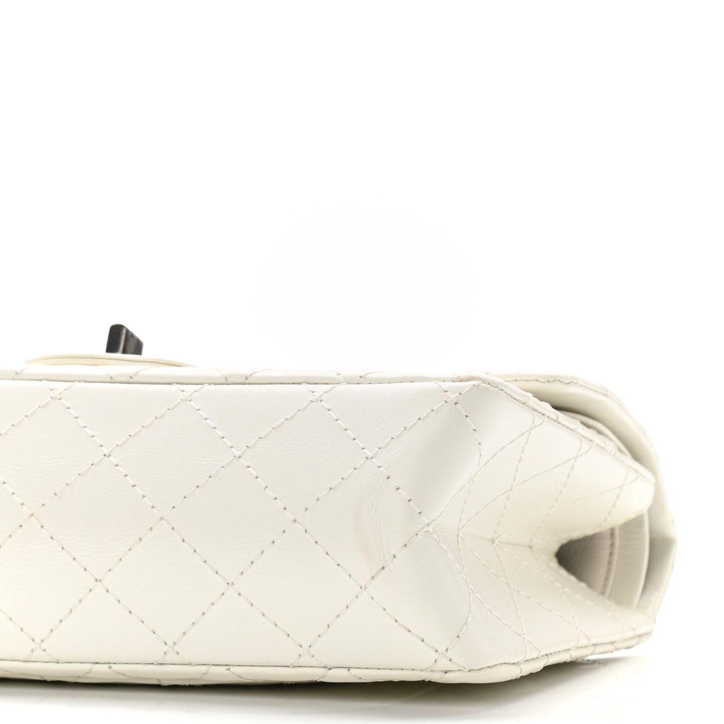 Aged Calfskin Quilted 2.55 Reissue 225 Flap White
