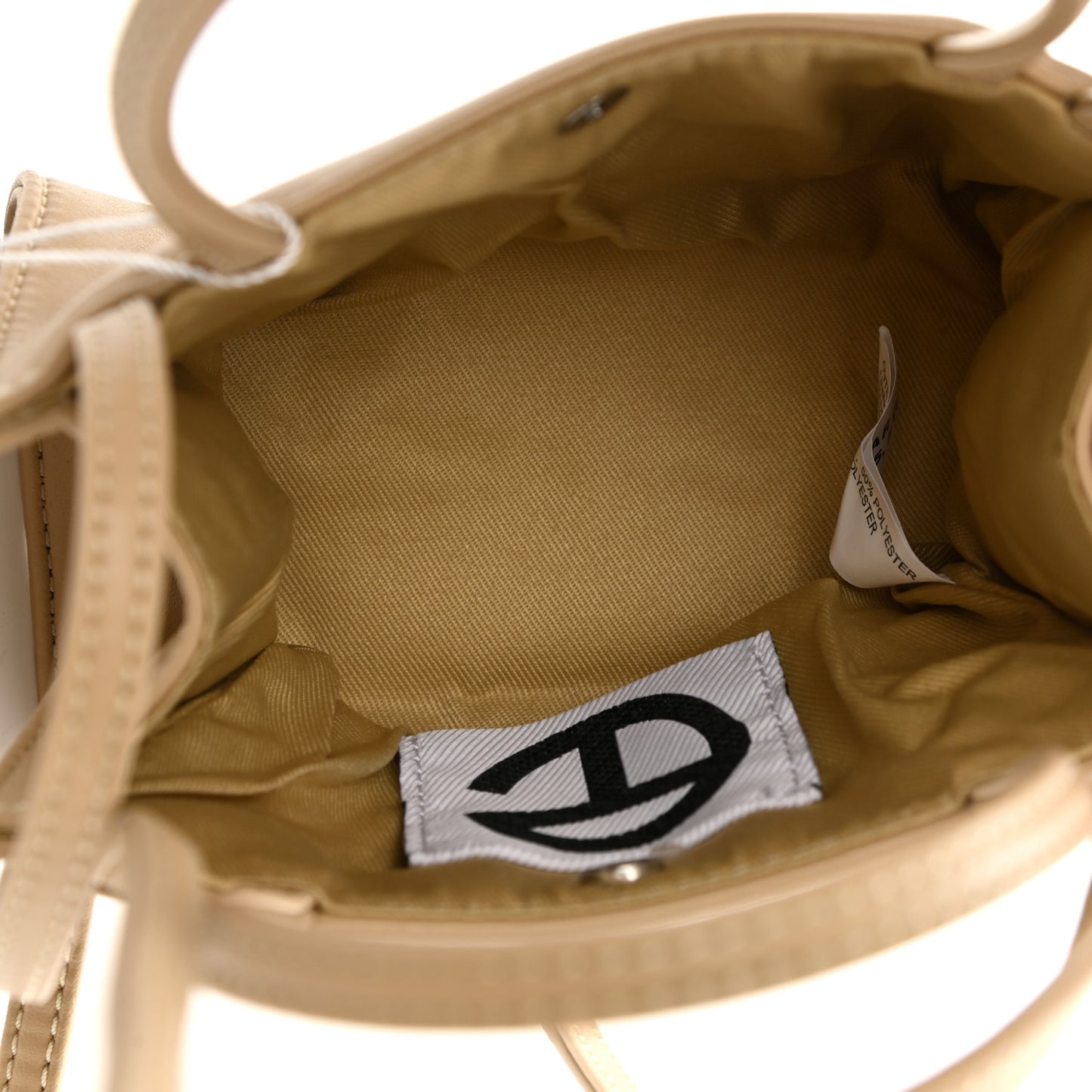 Vegan Leather Small Shopping Bag Cream