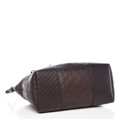 Gucci Guccissima Medium Bree Foldover Tote Chocolate 5 of 8