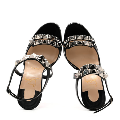 Christian Louboutin Kid Studded Galerietta 100 Sandals 37 Black 2 of 8