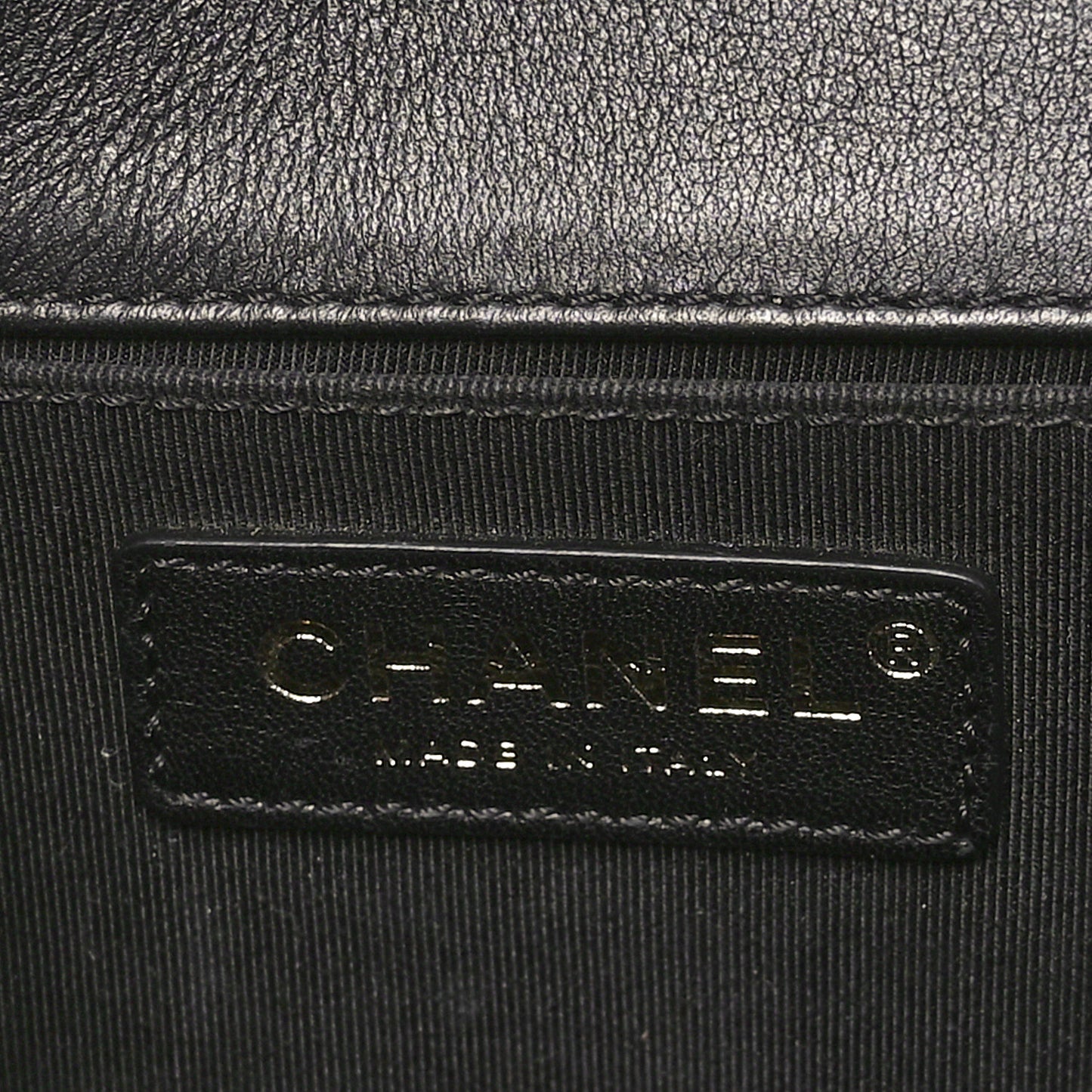 Lambskin Quilted Medium Boy Flap Black