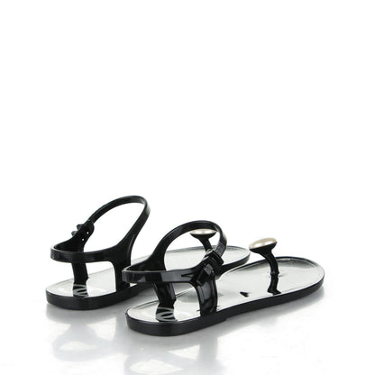 Chanel PVC CC Pearl Thong Sandals 37 Black 4 of 7