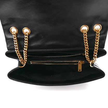 Saint Laurent Calfskin Y Quilted Monogram Medium Loulou Chain Satchel Black 5 of 11