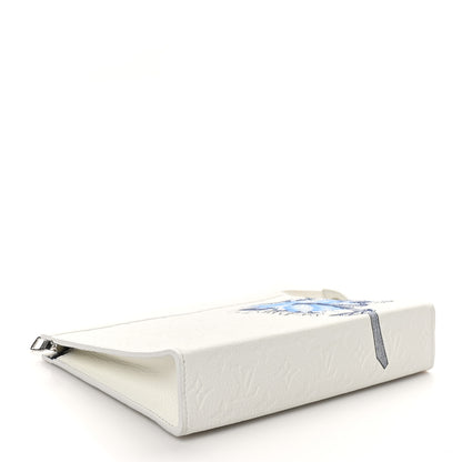 Louis Vuitton LV X YK Taurillon Monogram Psychedelic Flower Pochette Voyage MM White 4 of 9