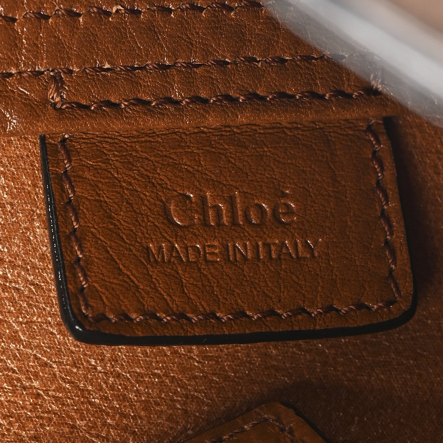 Chloe Grained Calfskin Small Spin Tote Clay Brown 6 of 11