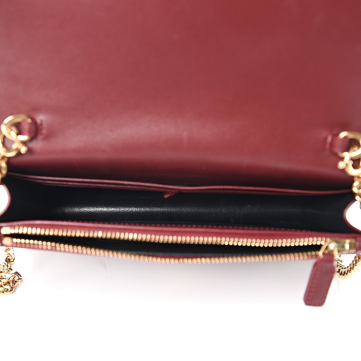 Saint Laurent Smooth Calfskin Classic Monogram Kate Tassel Chain Wallet Palissandre 4 of 12