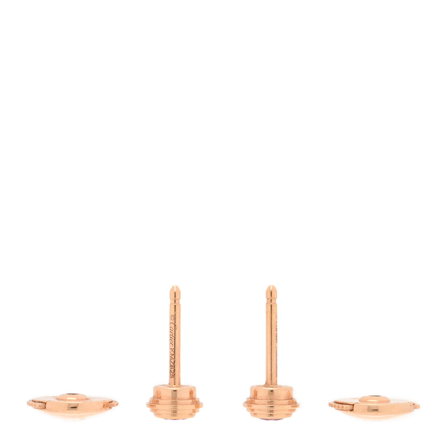 Cartier 18K Pink Gold Pink Sapphire D'Amour Earrings 3 of 5