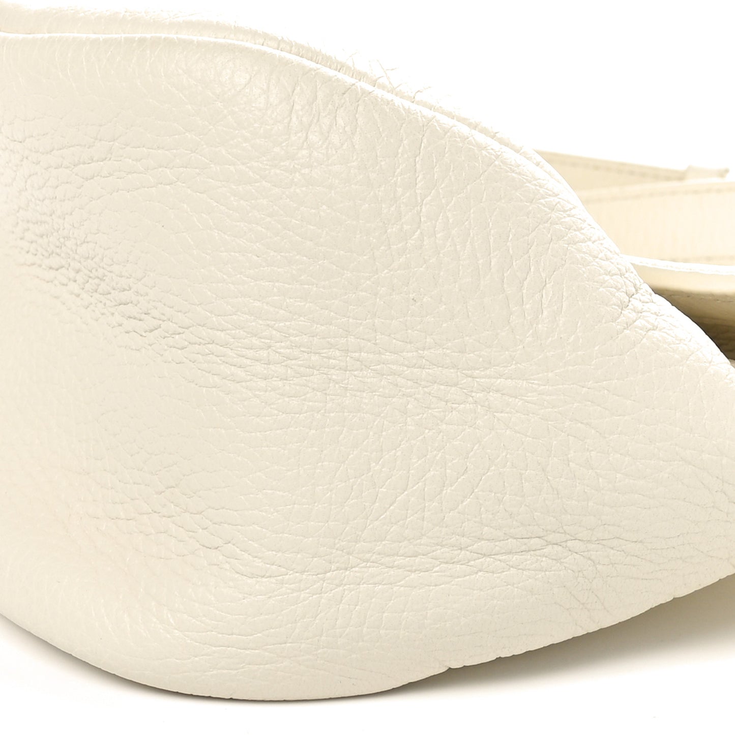 Grained Calfskin Small Slouchy Banana Bag Ivory