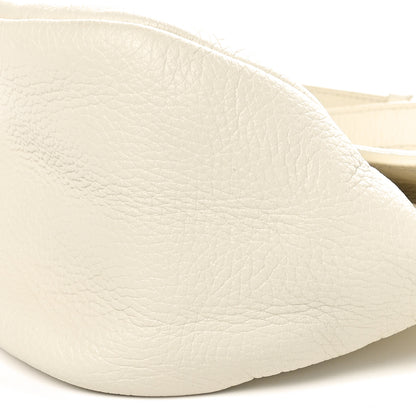 The Row Grained Calfskin Small Slouchy Banana Bag Ivory 9 of 9