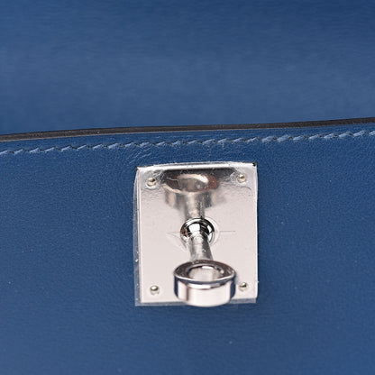 Hermes Swift Kelly Cut Clutch Pochette Deep Bleu 9 of 21