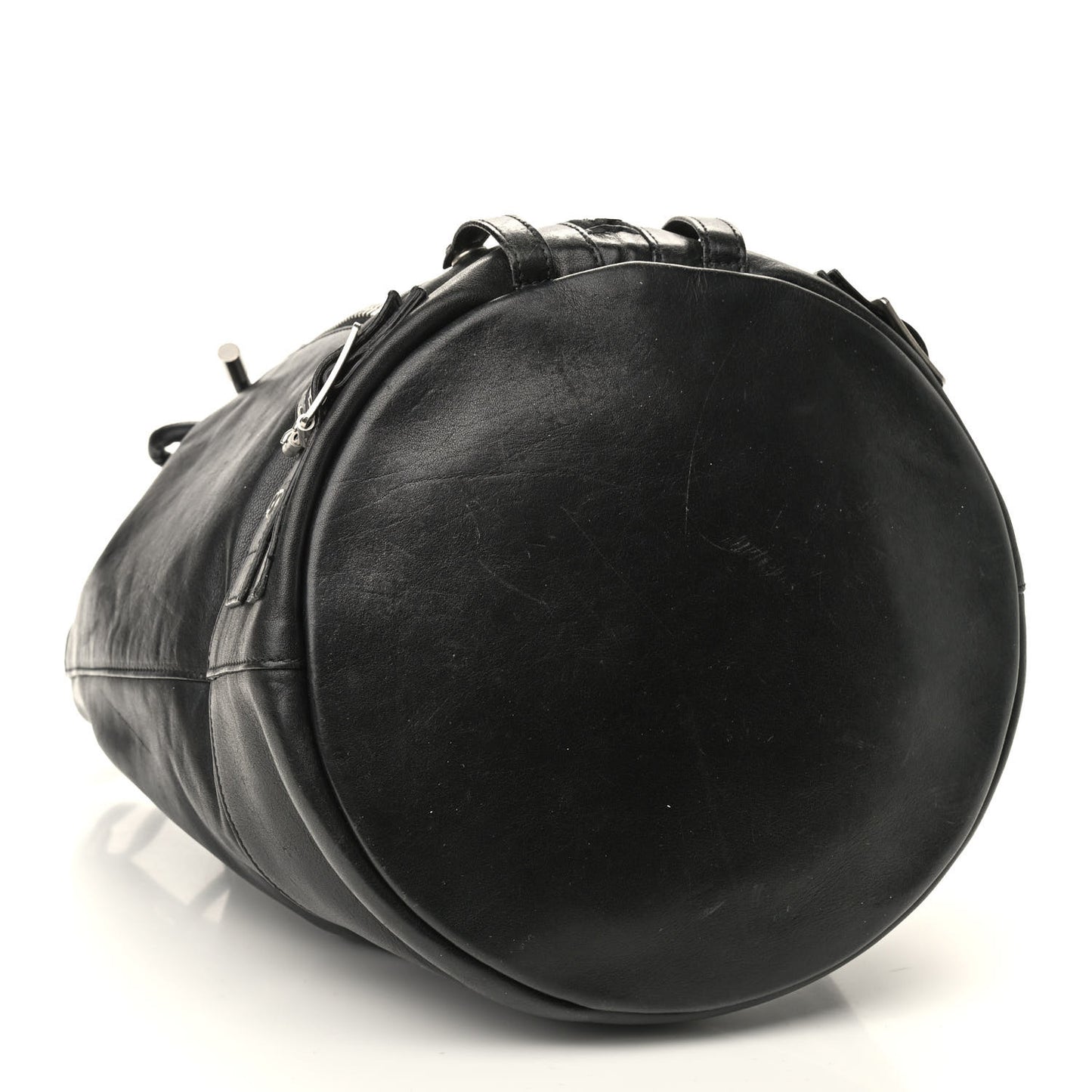 Calfskin Medium Rider Bucket Bag Black