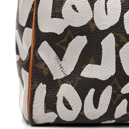 Louis Vuitton Monogram Graffiti Speedy 30 Silver 18 of 29