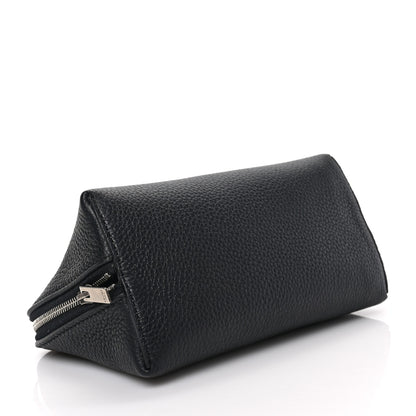 Celine Textured Calfskin Cosmetic Pouch Bag Black 4 of 8