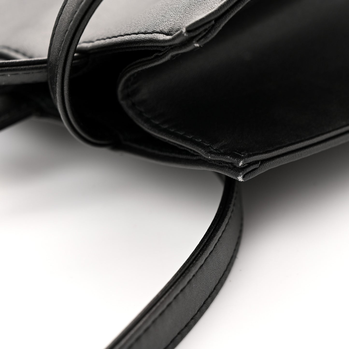 Vegan Leather Medium Shopping Bag Black