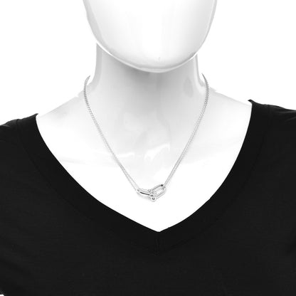 Tiffany Sterling Silver Double HardWear Link Pendant Necklace 2 of 4