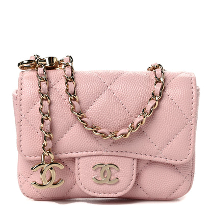 Chanel Caviar Quilted Flap Chain Waist Bag Pink 1 of 11