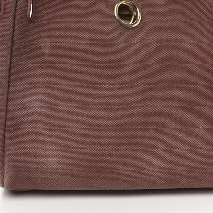 Hermes Toile Vache Calfskin Herbag 30 PM Natural 10 of 21