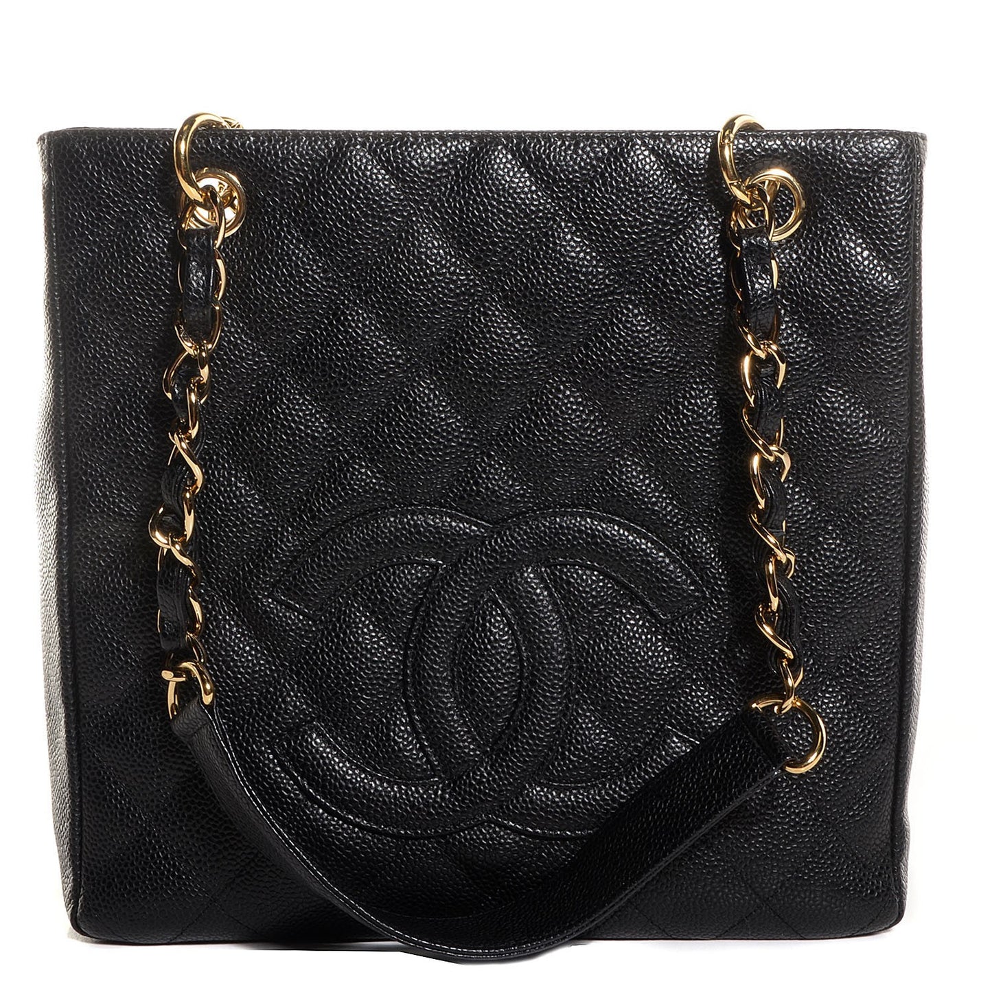Caviar Petit Shopping Tote PST Black