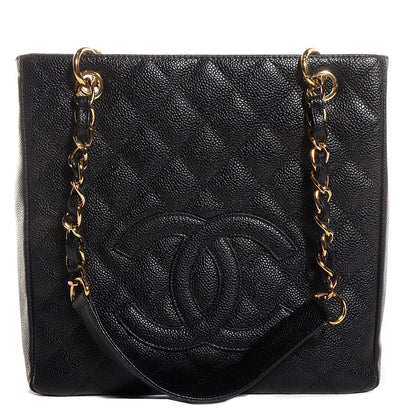 Chanel Caviar Petit Shopping Tote PST Black 1 of 7