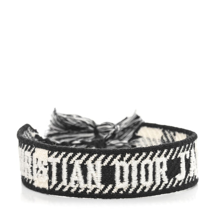 Christian Dior Woven Cotton J'Adior Friendship Bracelet Black 1 of 3