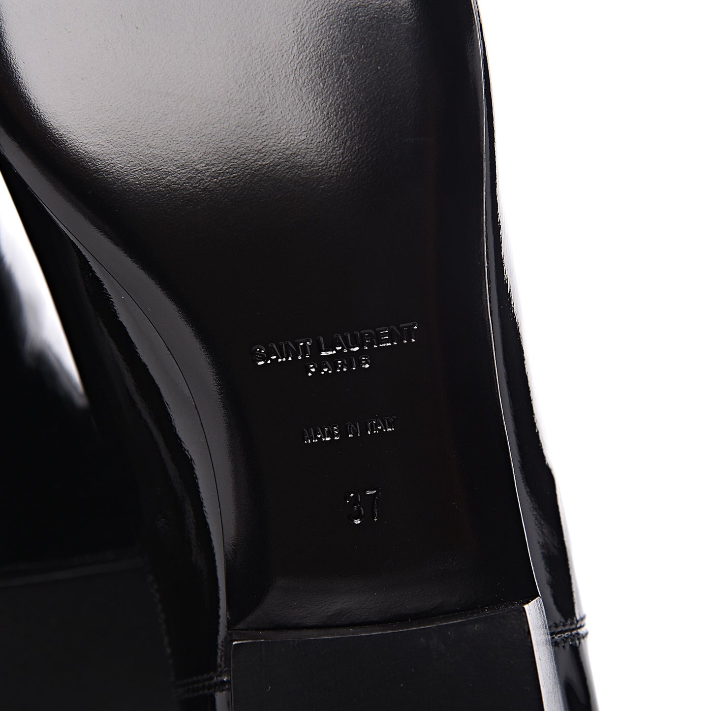 Vitello Vernice Ankle Boots 37 Black