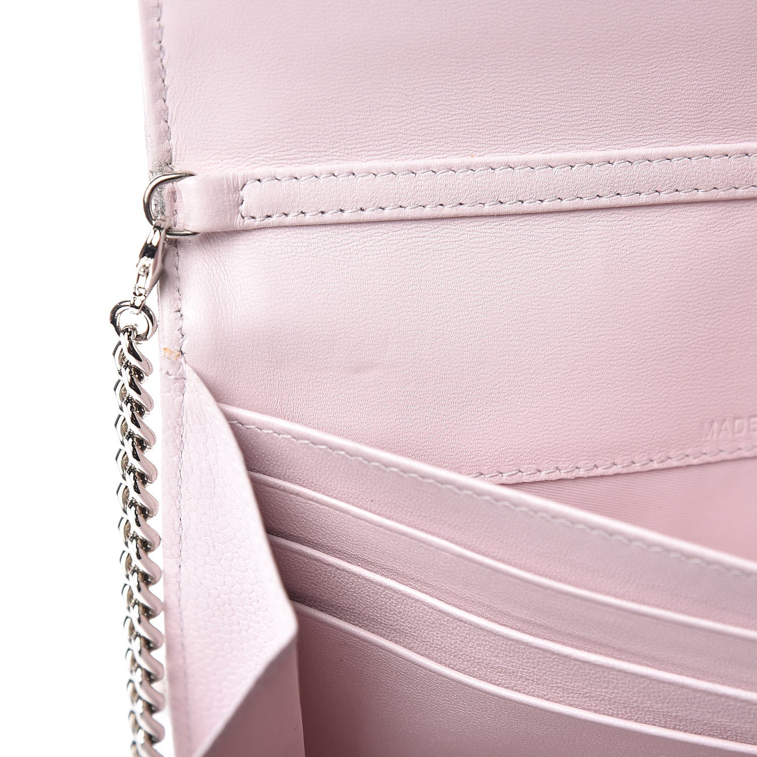 Christian Dior Grained Calfskin Diorama Croisiere Chain Wallet Pink 15 of 15
