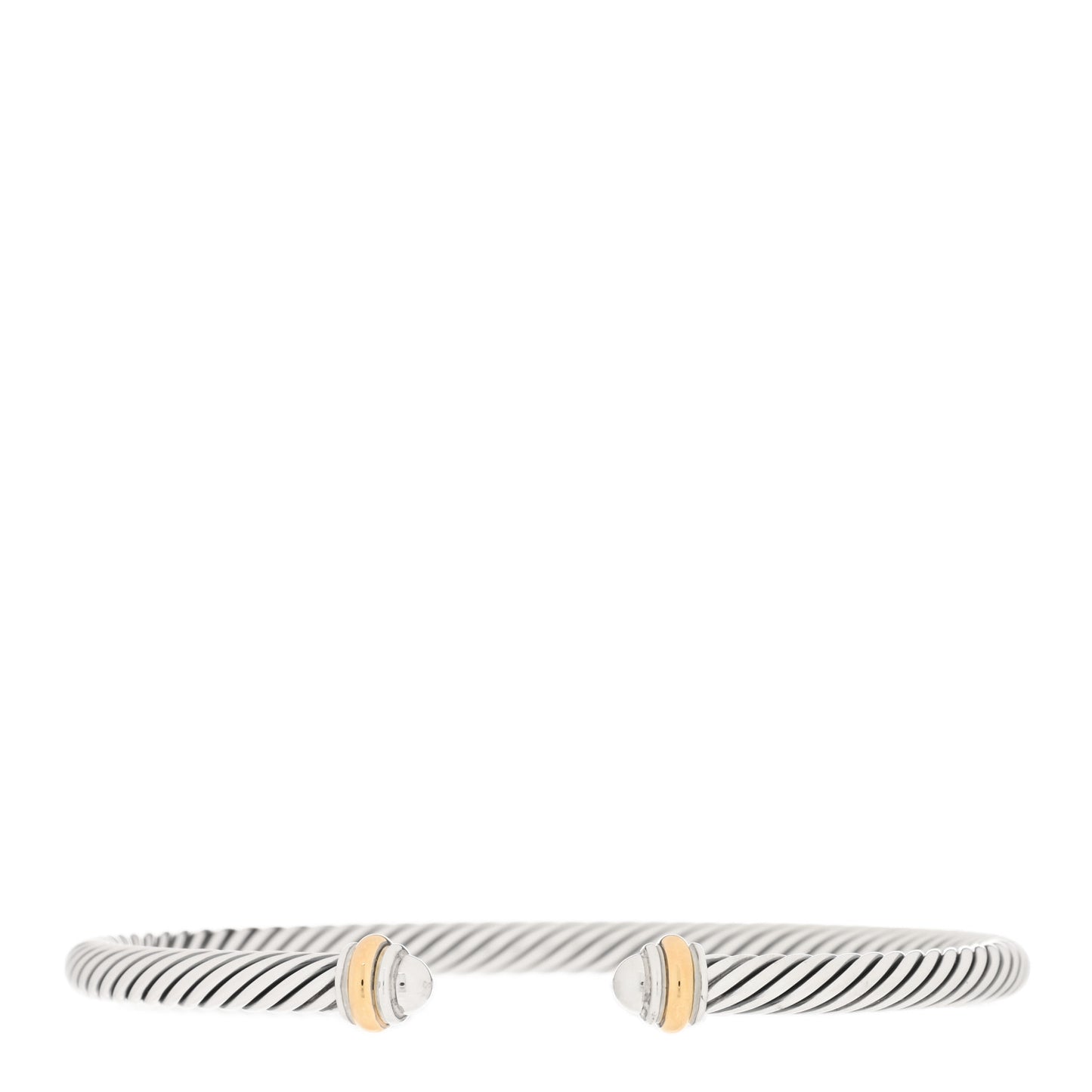 Sterling Silver 18K Yellow Gold 4mm Cable Classics Bracelet