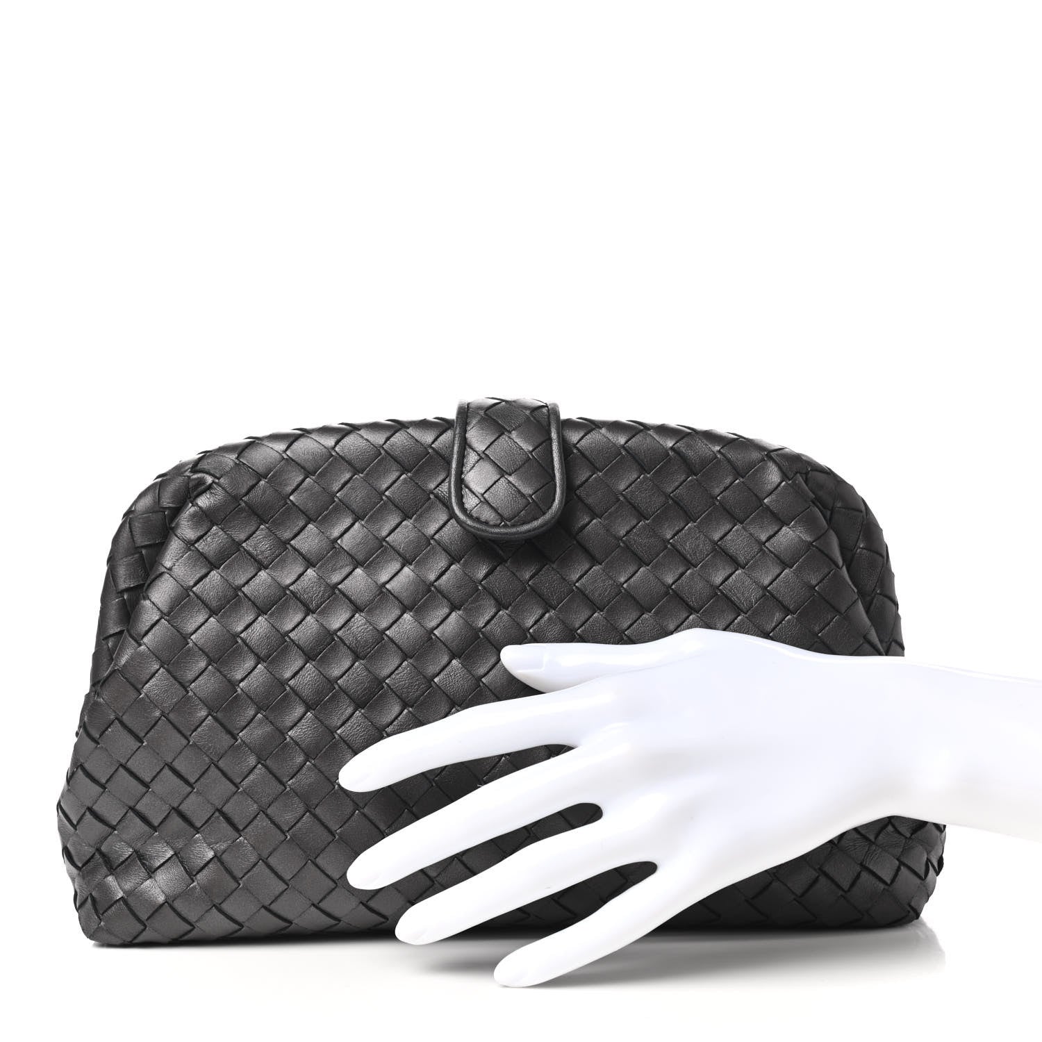 Bottega Veneta Nappa Intrecciato The Lauren 1980 Clutch Ebano 2 of 8