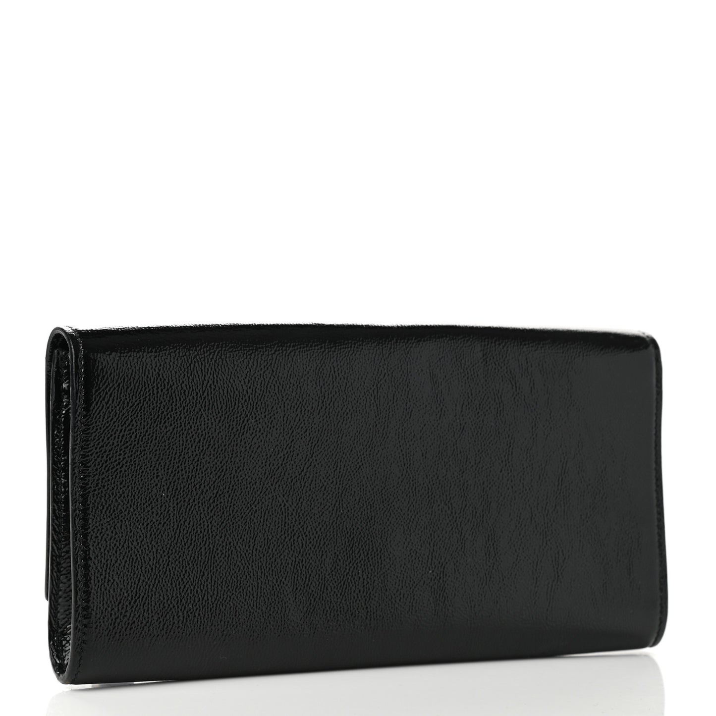 Textured Patent Monogram Large Belle De Jour Clutch Black