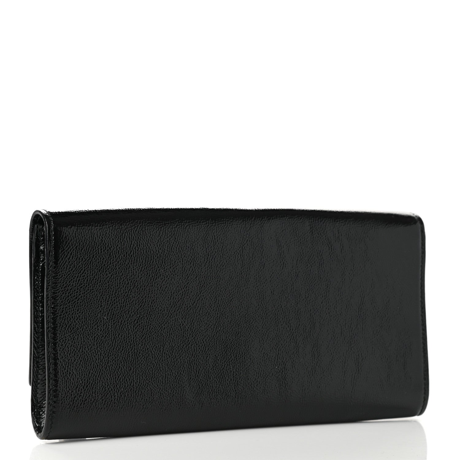 Saint Laurent Textured Patent Monogram Large Belle De Jour Clutch Black 3 of 6