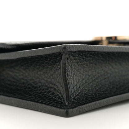 Gucci Dollar Calfskin Interlocking G Chain Wallet Black 9 of 11