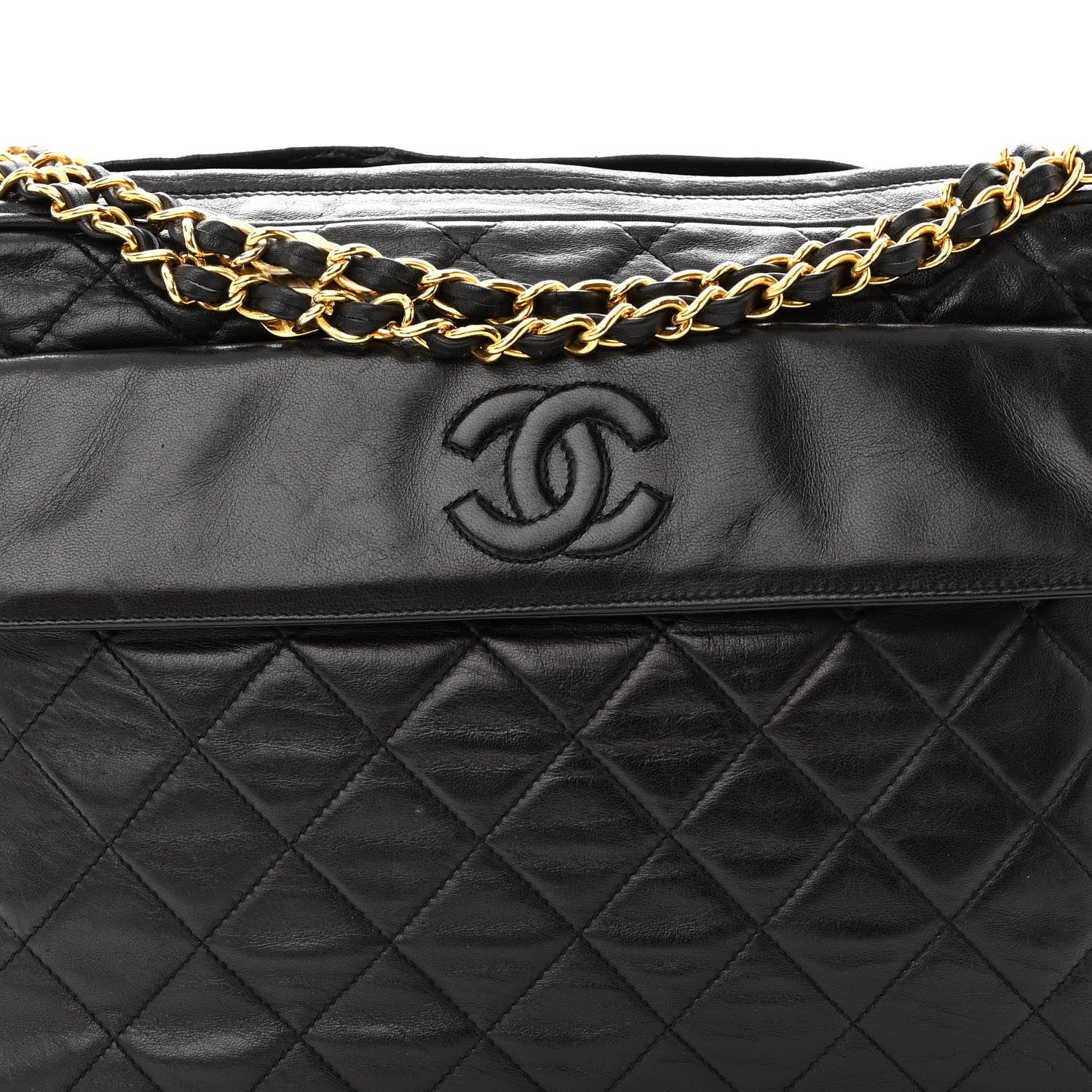 Chanel Lambskin Quilted CC Tassel Camera Case Black 7 of 10