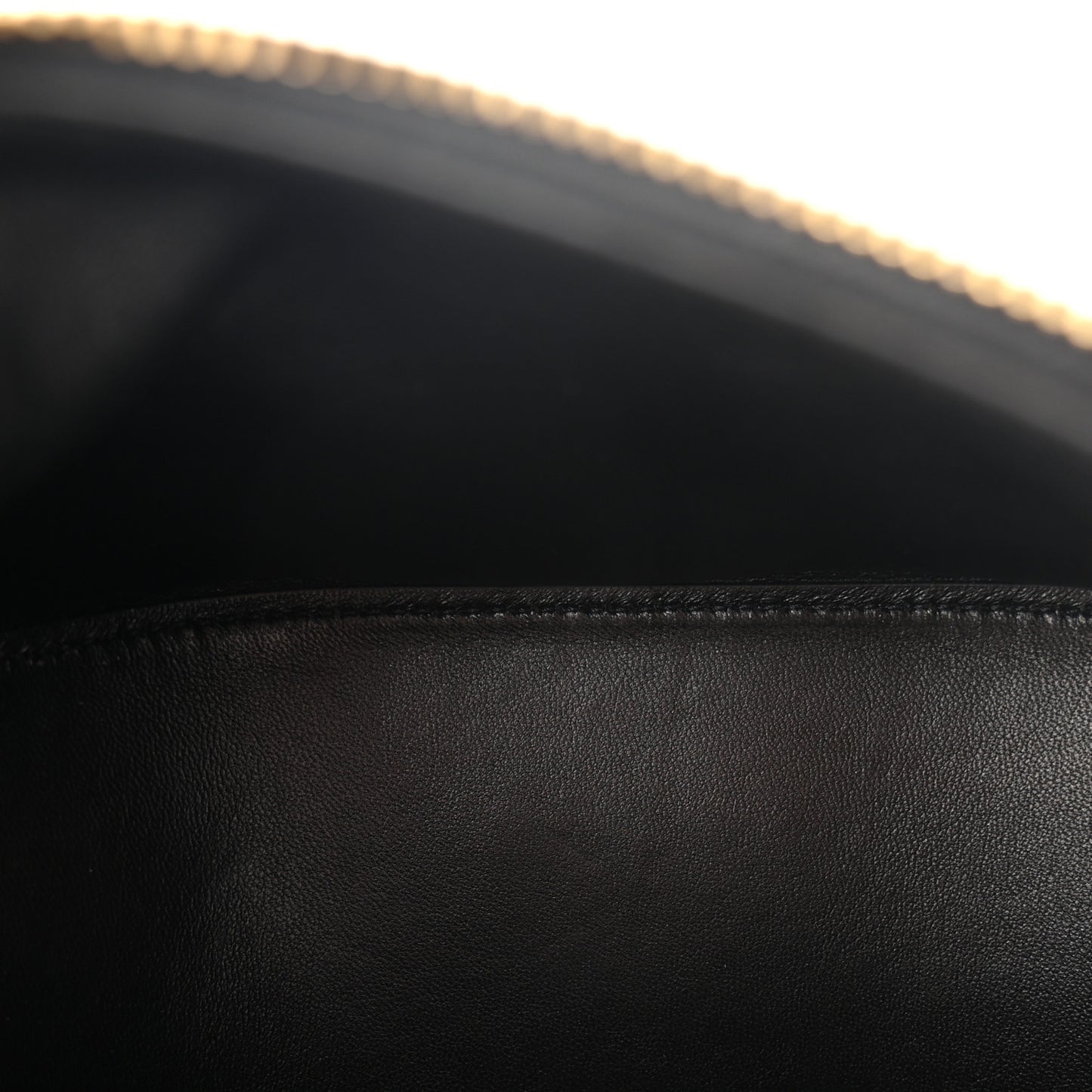 Grainy Calfskin Small Vlogo Moon Hobo Bag Black