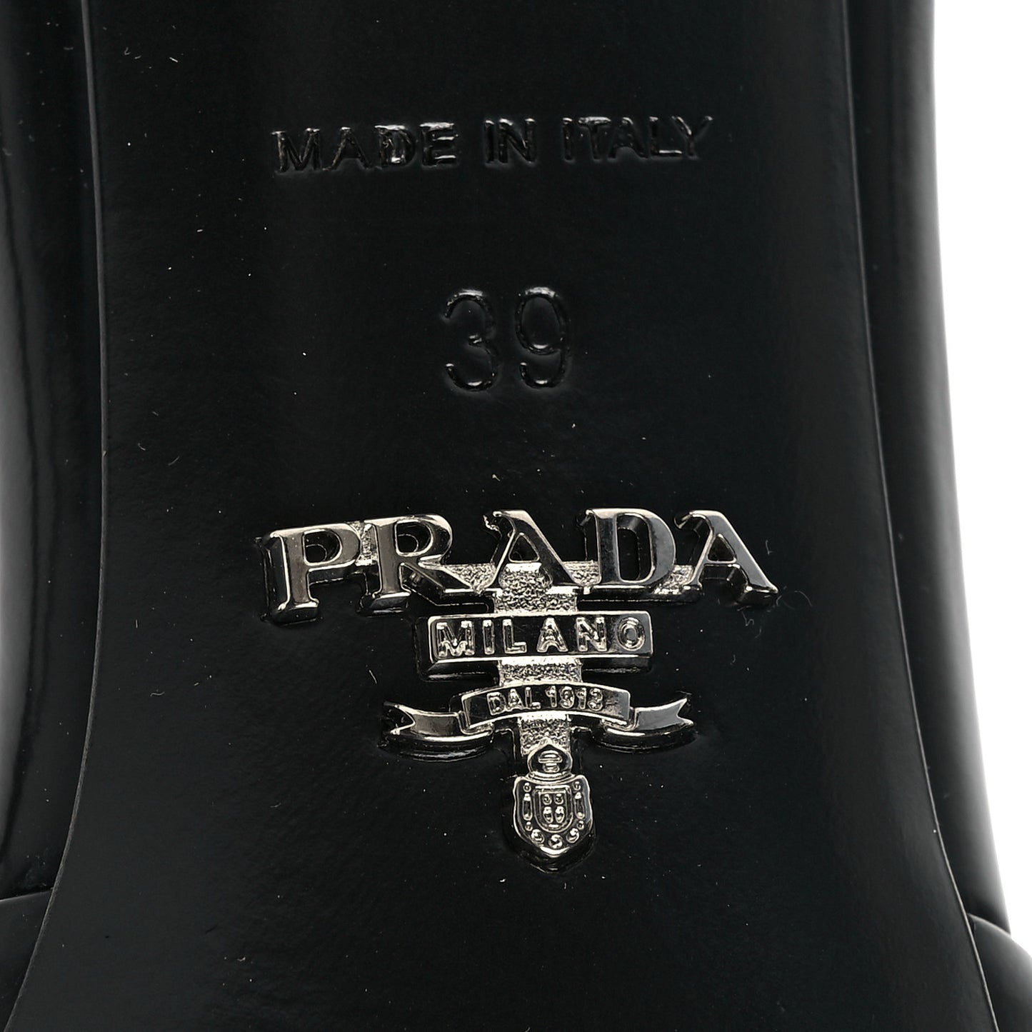 Spazzolato Logo 75mm Slide Sandals 39 Black