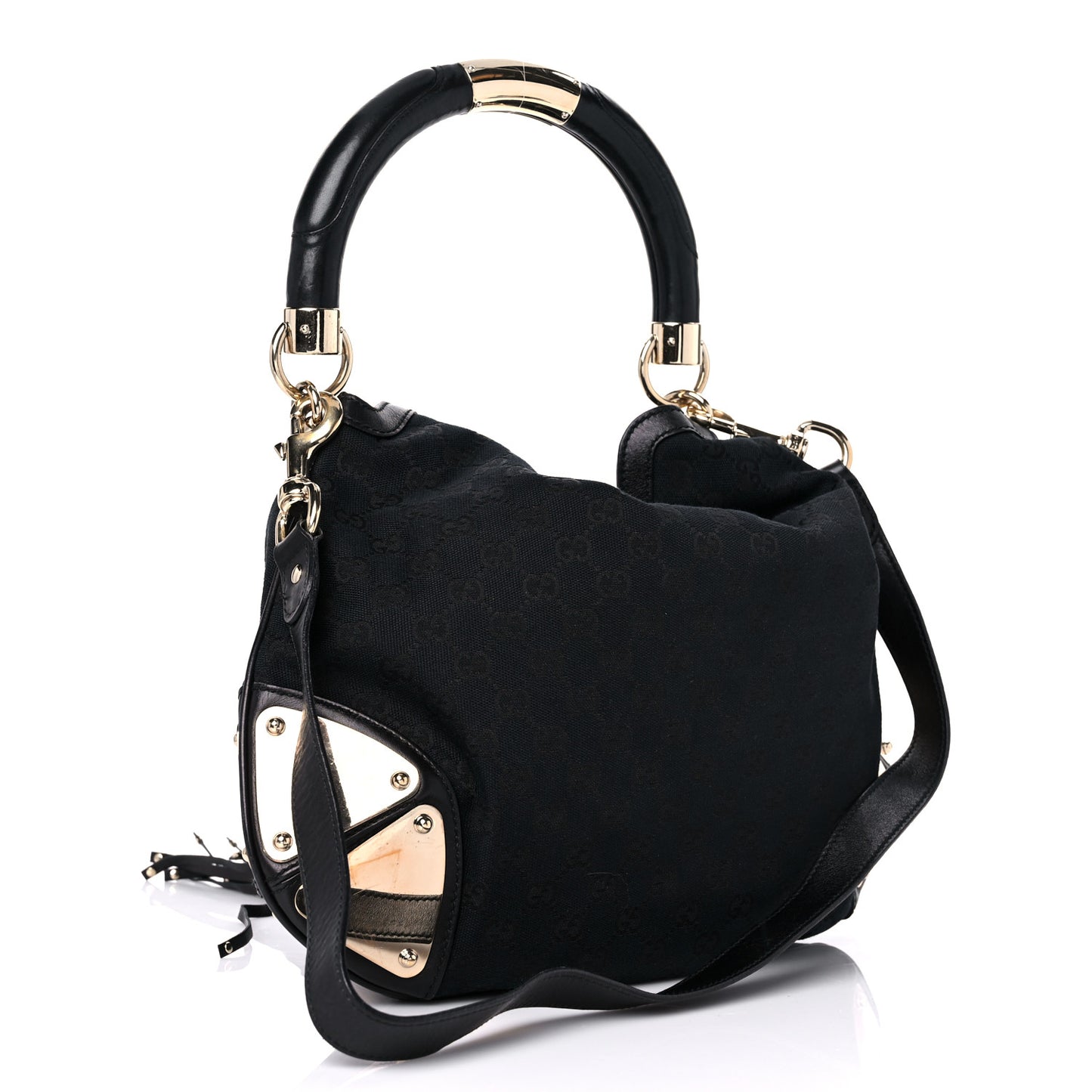 Monogram Medium Indy Top Handle Hobo Black